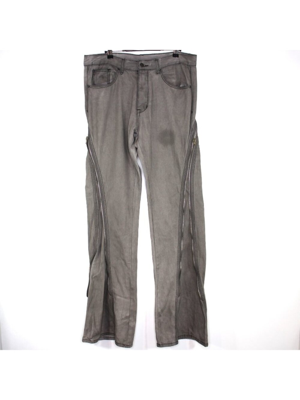 MNML Mens 34 x 37 Zipper Flare Jeans K730